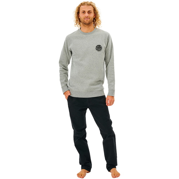2026 Rip Curl Mens Wetsuit Icon Crew Fleece Jumper CFEHN9 - Grey Marle